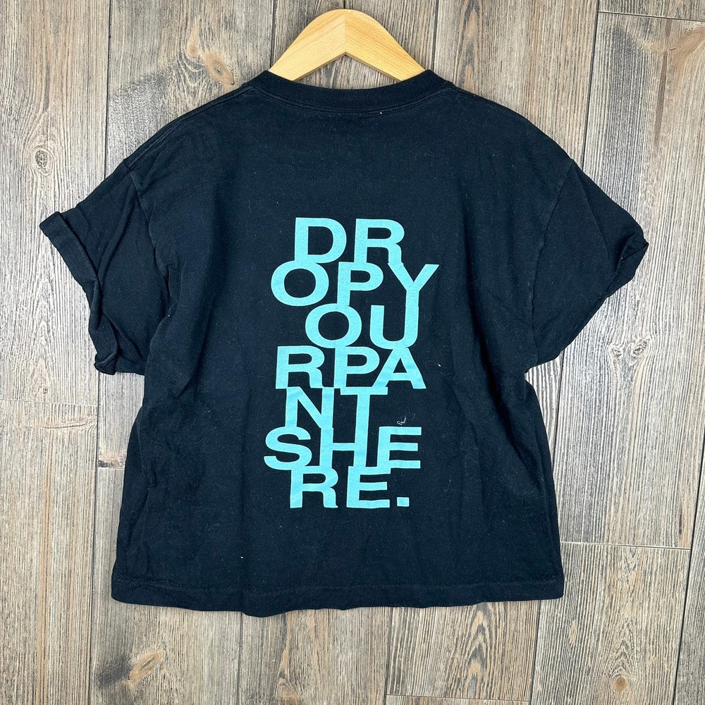 Vintage 90s Fi-Del Dry Cleaners T-Shirt Black Rolled Cuffed Sleeves Medium